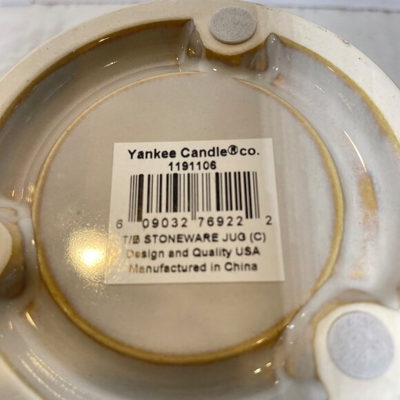 Ceramic Sunflower Design Butter Crock Or Candle warmer by Yankee Candle Beige & - Picture 7 of 11